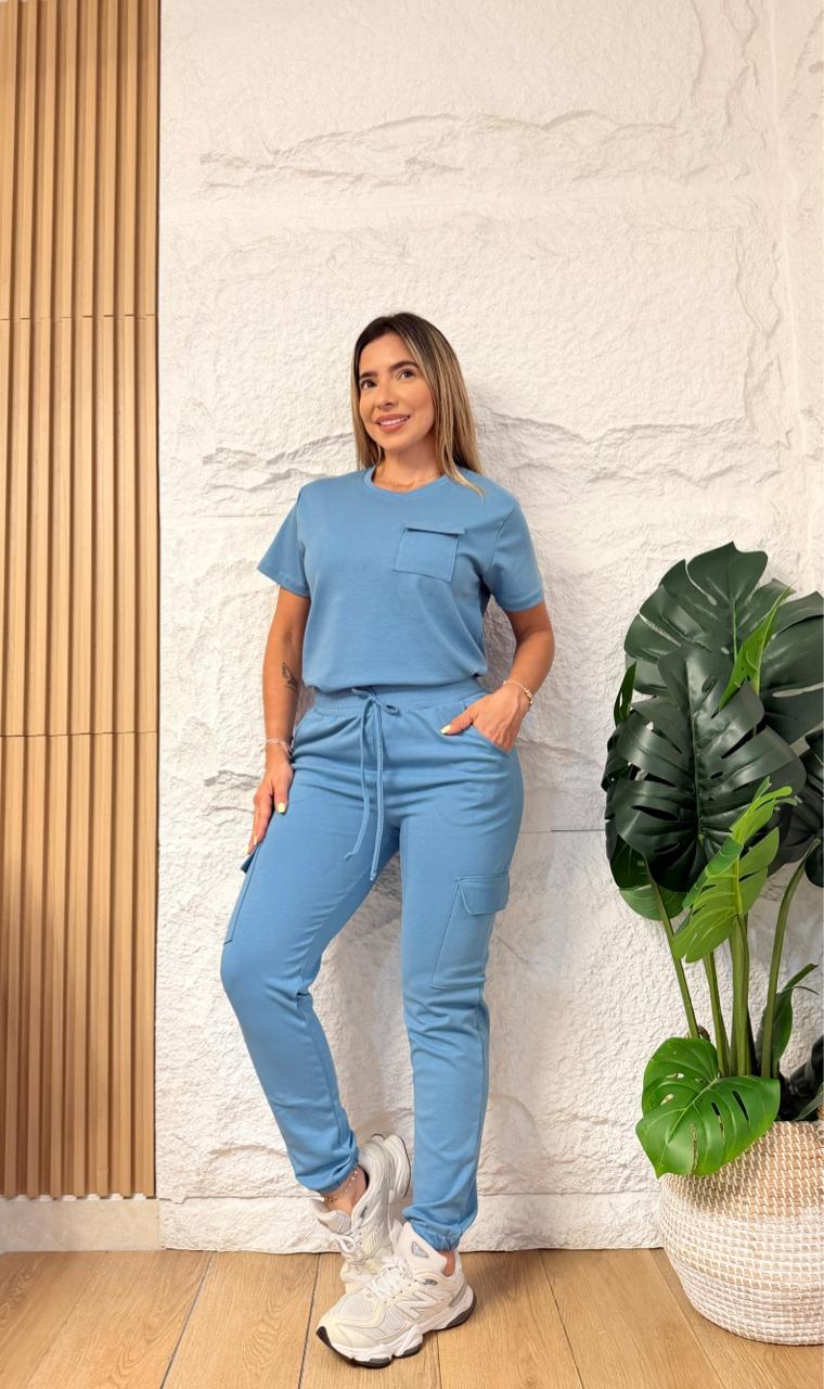 Conjunto Basico Cargo🩵