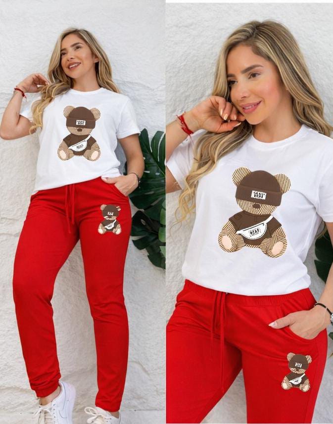 Conjunto Dama Con Pedreria Oso Bear💎🧸