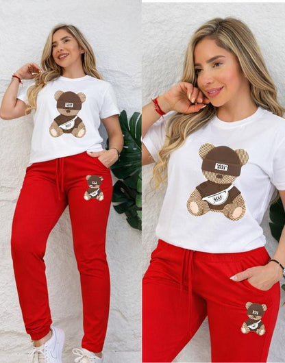 Conjunto Dama Con Pedreria Oso Bear💎🧸